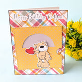 Rotating Wheel Greeting Card with Teddy